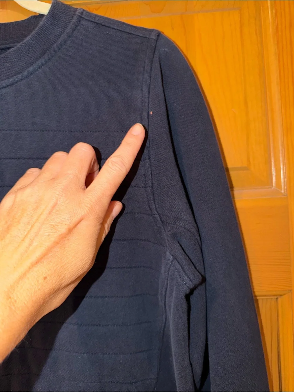 Lululemon Navy Quilted Front Pullover Sweatshirt Side Zips Size 6